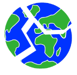 Logo du site (planète Terre brisée)